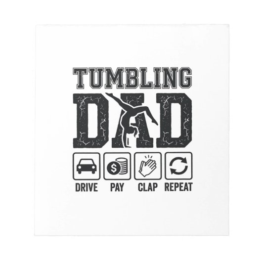 Bloc-note Conception de chemise Tumbling Dad Drive Pay Clap (Devant)