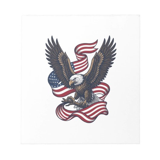 Bloc-note Conception de chemise vectorielle aigle patriotiqu (Devant)