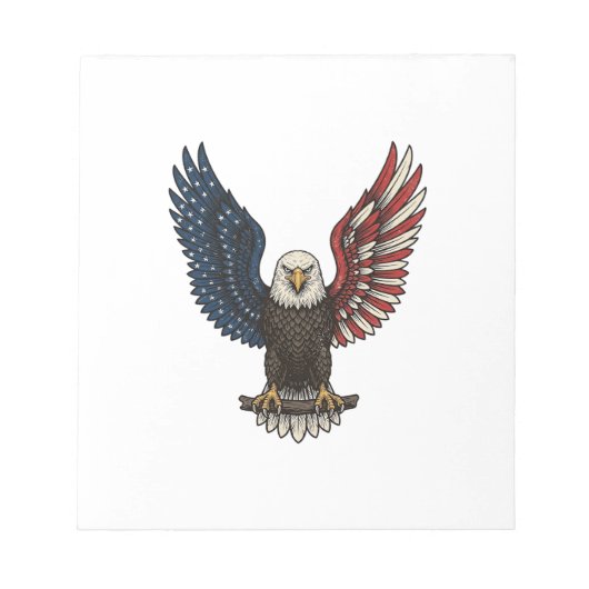 Bloc-note Conception de chemise vectorielle aigle patriotiqu (Devant)