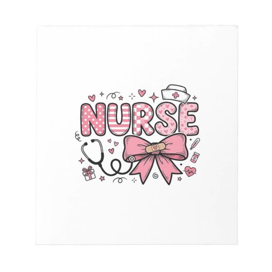 Bloc-note Conception de chemise vectorielle Cute Nurse Bow H (Devant)