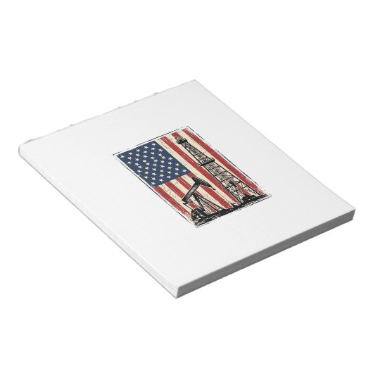 Bloc-note Conception de chemise vectorielle de drapeau améri (Incliné)