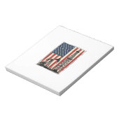 Bloc-note Conception de chemise vectorielle de drapeau améri (Tourné)