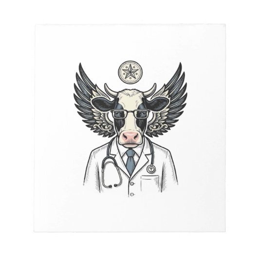 Bloc-note Conception de chemise vectorielle de vache de doct (Devant)
