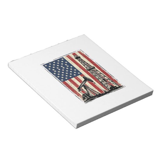 Bloc-note Conception de chemise vectorielle du drapeau améri (Incliné)