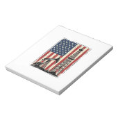 Bloc-note Conception de chemise vectorielle du drapeau améri (Tourné)