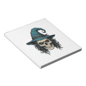 Bloc-note Conception de chemise vectorielle Halloween crâne  (Incliné)