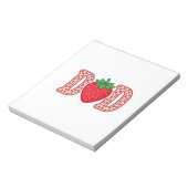 Bloc-note Conception de chemise vectorielle lettrage fraise (Tourné)