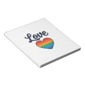 Bloc-note Conception de chemise vectorielle Love Rainbow Hea (Incliné)