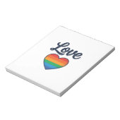 Bloc-note Conception de chemise vectorielle Love Rainbow Hea (Tourné)