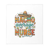 Bloc-note Conception de chemise vectorielle Nacho Average Nu (Devant)