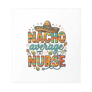 Bloc-note Conception de chemise vectorielle Nacho Average Nu