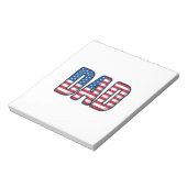 Bloc-note Conception de chemise vectorielle Papa patriotique (Tourné)