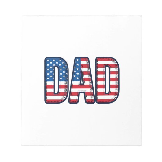 Bloc-note Conception de chemise vectorielle Papa patriotique (Devant)