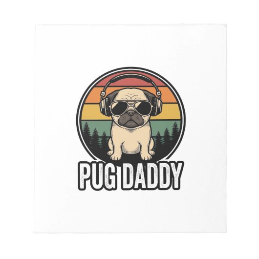 Bloc-note Conception de chemise vectorielle pour chien Pug D (Devant)