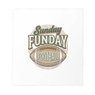 Bloc-note Conception de chemise vintage de football Sunday F
