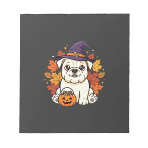 Bloc-note Conception de chien de citrouille d'Halloween de B