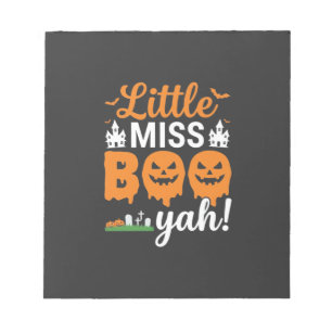 Bloc-note Conception de citrouille Halloween Little Miss Boo