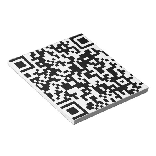 Bloc-note conception de code QR (Incliné)