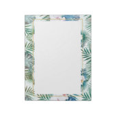 Bloc-note Conception de feuilles tropicales et de fleurs d'o (Tourné)