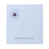 Bloc-note Conception de fleur d'hibiscus sur fond bleu (Devant)