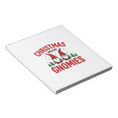 Bloc-note Conception de gnome de vacances de Gnomies de Noël (Incliné)
