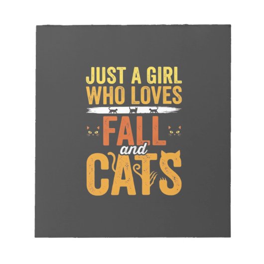 Bloc-note Conception de la fête des chats d'automne Hallowee (Devant)