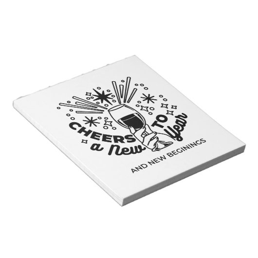 Bloc-note Conception de la fête du Nouvel An (Incliné)