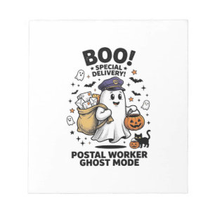 Bloc-note Conception de livraison d'Halloween en mode fantôm