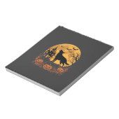 Bloc-note Conception de lune de Halloween de berger allemand (Tourné)