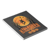 Bloc-note Conception de Lune de Skateboard d'Halloween Hallo (Incliné)