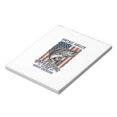 Bloc-note Conception de maillot de drapeau américain de pêch (Tourné)