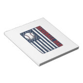 Bloc-note Conception de maillot de drapeau de papa de baseba (Incliné)