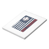 Bloc-note Conception de maillot de drapeau de papa de baseba (Tourné)
