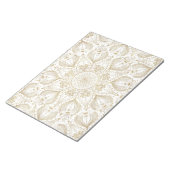 Bloc-note Conception de mandala doré Boho Chic (Incliné)