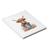 Bloc-note Conception de marché de fleurs de vache Highland v (Incliné)