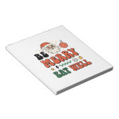 Bloc-note Conception de Noël soyez joyeux mangez bien Santa (Incliné)