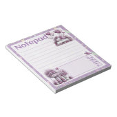 Bloc-note Conception de notes ballon chats violets fantaisis (Incliné)