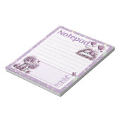 Bloc-note Conception de notes ballon chats violets fantaisis (Tourné)