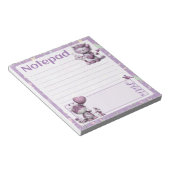 Bloc-note Conception de notes de chats violets fantaisistes (Incliné)