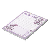 Bloc-note Conception de notes de chats violets fantaisistes (Tourné)