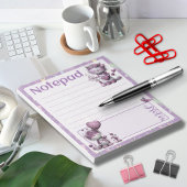 Bloc-note Conception de notes de chats violets fantaisistes