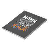 Bloc-note Conception de patch de citrouilles maman Halloween (Tourné)