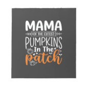 Bloc-note Conception de patch de citrouilles maman Halloween (Devant)