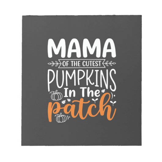 Bloc-note Conception de patch de citrouilles maman Halloween (Devant)