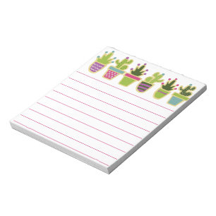 Bloc-note Conception de pots de cactus mignons