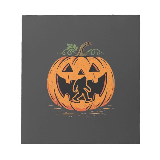 Bloc-note Conception de silhouette de citrouille Halloween B (Devant)