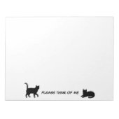 Bloc-note Conception de silhouettes d'animaux mignons - Chat (Devant)