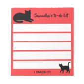 Bloc-note Conception de silhouettes d'animaux mignons - Chat (Devant)