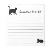 Bloc-note Conception de silhouettes de jolis animaux - Chats (Devant)