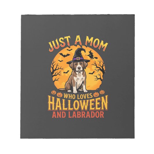 Bloc-note Conception de sorcière maman Labrador Halloween_1 (Devant)